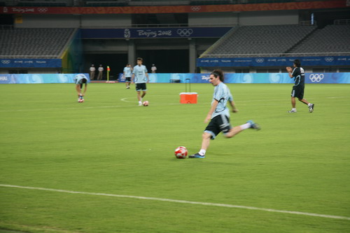 Messi in training.