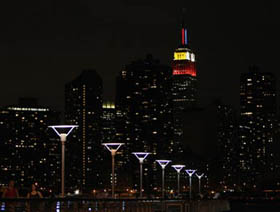 Empire State Building illuminated for Beijing Olympics