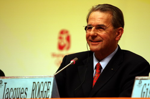 IOC President Jacques Rogge expresses satisfaction over preparations for the Beijing Olympic Games.