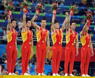 China storms to men's gymnastics team gold