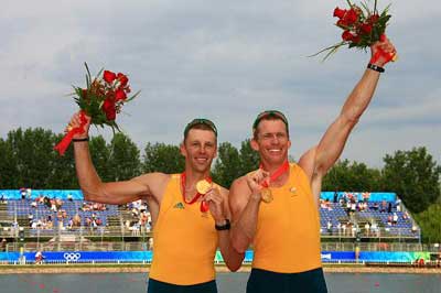  Australia wins men's pair rowing gold. [Xinhua]