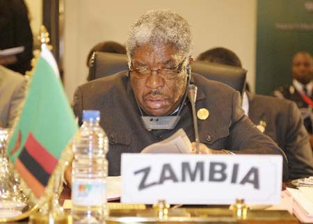 The condition of Zambian President Levy Patrick Mwanawasa had been making steady progress until Sunday night when his condition suddenly changed and required urgent intervention, Vice President Rupiah Banda said Monday. (Xinhua, File Photo)