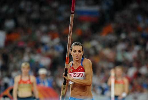 Pole vault tsarina Elena Isinbaeva on August 18 cleared the new world record of 5.05 meters, winning her second Olympic gold medal almost with no efforts.