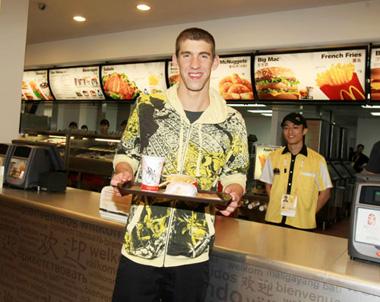 Phelps at the world biggest McDonald's