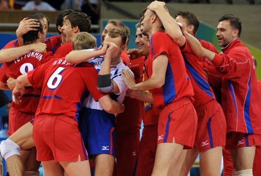 Russia reaches semis in Men's Volleyball