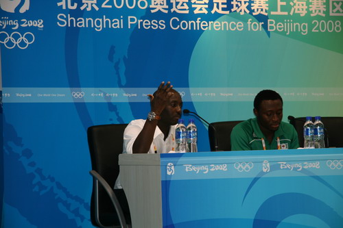Head coach Siasia talked to the press at the post-match press conference