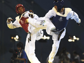 Mexican Guillermo Perez claimed the men's 55kg taekwondo title at the Beijing Olympics on August 20 of 2008, beating Gabriel Yulis Mercedes from the Dominican Republic in the final by referees' judgement.