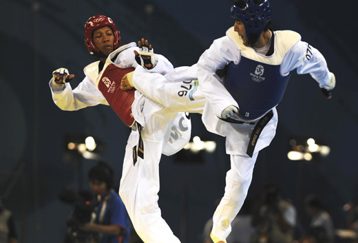 Mexican Guillermo Perez claimed the men's 58kg taekwondo title at the Beijing Olympics on August 20 of 2008, beating Gabriel Yulis Mercedes from the Dominican Republic in the final by referees' judgement. The bronze medals went to Rohullah Nikpai from Afghanistan and Chu Mu-yen from Chinese Taipei. [Xinhua]