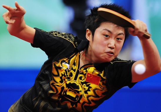 Guo Yue's rival is Chinese Dutch Ji Jiao, who suffers a 0-4 loss to the rising star. [Xinhua]