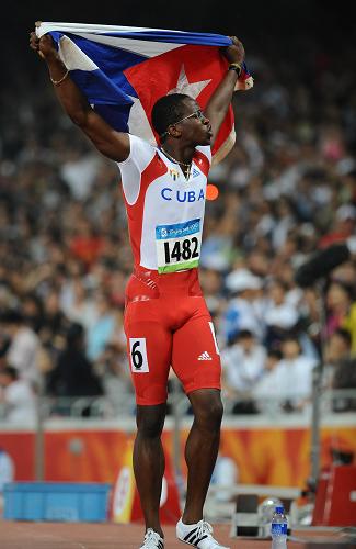 Cuba's world record holder Dayron Robles won the men's 110 meters hurdles gold medal at the Beijing Olympic Games on Thursday.