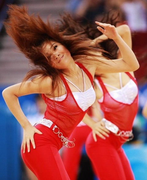 Cheerleaders at Beijing Olympics 