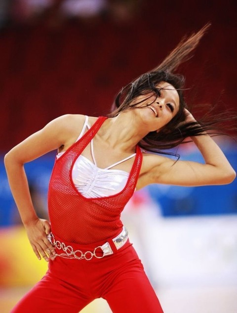 Cheerleaders at Beijing Olympics 