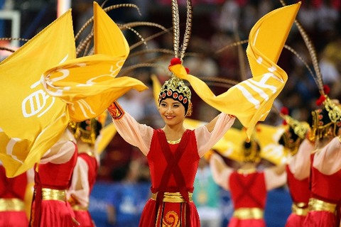 Cheerleaders at Beijing Olympics