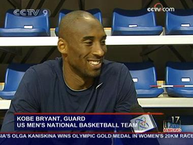Kobe Bryant, guard of US men's national basketball team. 