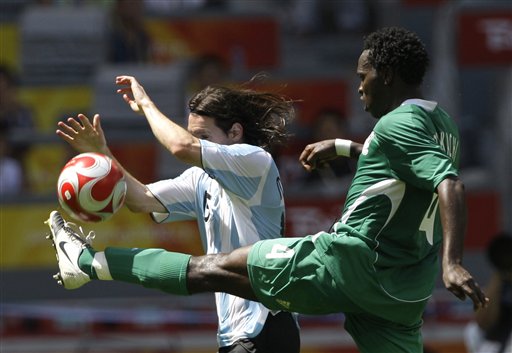 Athens 2004 gold medalist Argentina beat Nigeria 1-0 in the final of the Olympic Men's Football Tournament. 