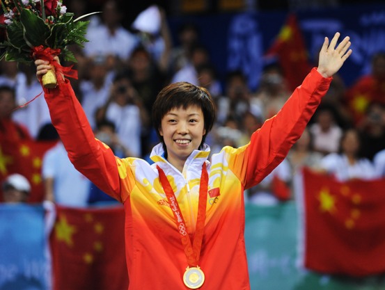 World No.1 Zhang Yining won her fourth Olympic gold, beating teammate Wang Nan 4-1 in an all-Chinese women's singles table tennis Olympic final on Friday evening. Guo failed to reach the final because of her 4-2 loss to 'Big Sister' Wang, who is going to retire and determined to win as much as possible at her last Olympic Games. [Xinhua]