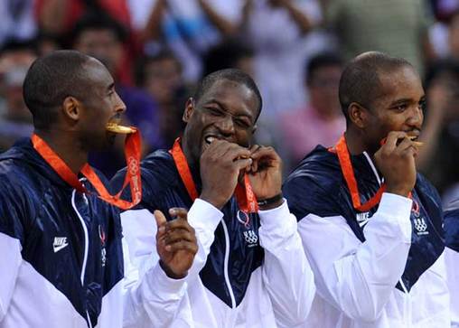 US wins the Olympic men's basketball gold in Beijing on Sunday. [Xinhua]