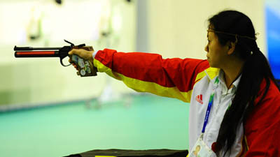 Lin wins host nation's first shooting gold