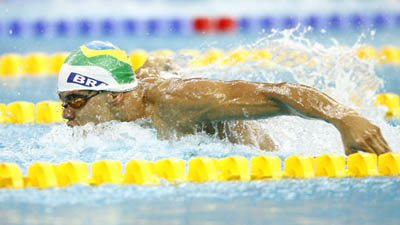 Andre Brasil of Brazil wins Men's 100m Butterfly S10 gold