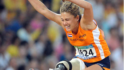 Christine Wolf of Australia wins Women's Long Jump F42 gold