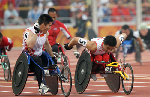 Photos: China wins Men's 4x100m T53/T54 gold
