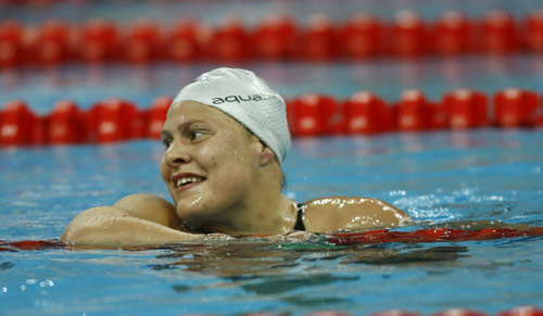 Natalie du Toit of South Africa won the gold medal in the S9 final of Women's 100m Freestyle. The Women's 100m Freestyle finals of the Beijing 2008 Paralympic Games were held at the National Aquatics Center in Beijing on September 8, 2008.