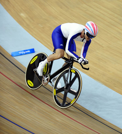 Mark Bristow of Great Britain claimed the title of the Men's 1km Time Trial (LC1) of the Beijing 2008 Paralympic Games Cycling Track event with 1 minute 8.873 seconds in Beijing on September 9, 2008. 