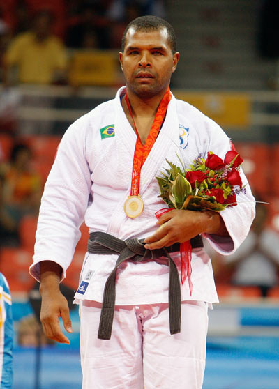 Antonio Tenorio Silva of Brazil wins the Men's -100kg gold.[Xinhua]