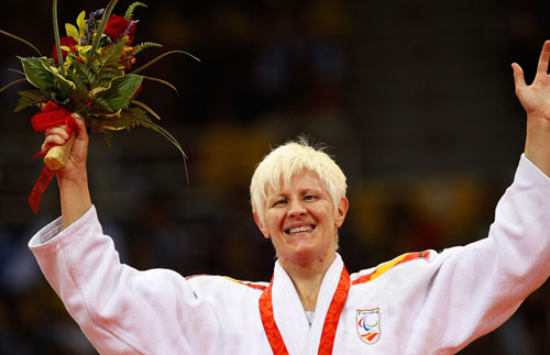 Maria del Carmen Herrera of Spain wins the Women's Judo -70kg gold. Gold medal contests for the Paralympic Judo event were held in Workers' Gymnasium in Beijing on September 9, 2008.