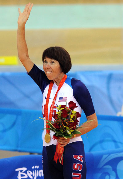 Barbara Buchan of the United States won the gold medal in the LC3-4/CP3 class of the Individual Pursuit of the Track Cycling event of the Beijing 2008 Paralympic Games with 4 minutes 15.848 seconds.