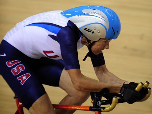 Barbara Buchan of the United States won the gold medal in the LC3-4/CP3 class of the Individual Pursuit of the Track Cycling event of the Beijing 2008 Paralympic Games with 4 minutes 15.848 seconds.