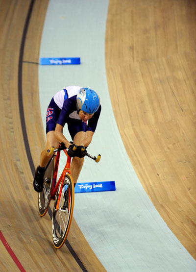 Barbara Buchan of the United States won the gold medal in the LC3-4/CP3 class of the Individual Pursuit of the Track Cycling event of the Beijing 2008 Paralympic Games with 4 minutes 15.848 seconds. 