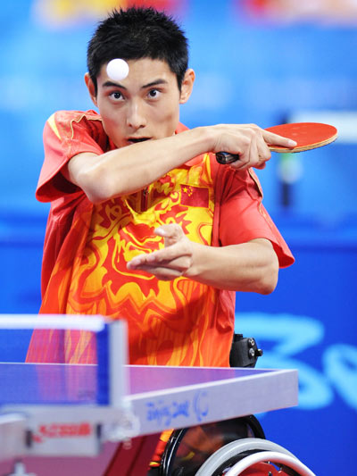 Photos: Feng Panfeng wins Men's Table Tennis Individual Class 3 gold