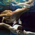 Phelps' water ballet with Caroline Trentini