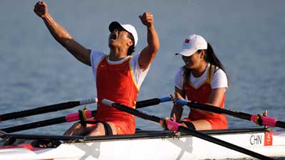 China's duo claims title of Mixed Double Sculls TA