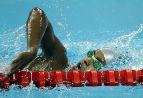 Enhamed Enhamed of Spain won S11 gold. The Men's 400m Freestyle finals of the Beijing 2008 Paralympic Games Swimming events were held at the National Aquatics Center on Thursday, September 11. 