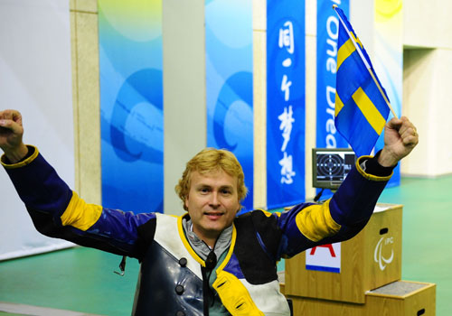 Jonas Jacobsson celebrates. [Xinhua]