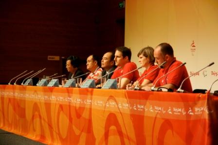 The BOCOG/IPC joint press conference on Sep. 12. 