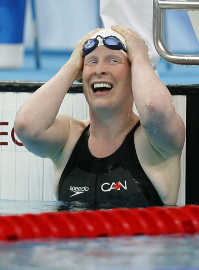 Chelsey Gotell celebrates after the final. [Xinhua] 