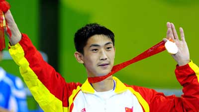 China's Tian Jianquan wins Men's Ind Epee Cat. A gold