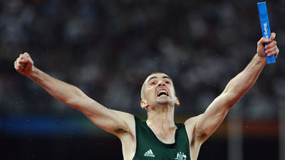 Australia wins the gold medal in the Men's 4x100m T35-T38.