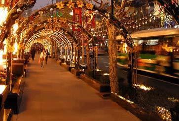 This undated photo shows the shiny Huaihai Road. [File Photo: 17u.com]