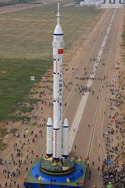 The final stage of preparation for China's third manned space mission has begun. [Xinhua] 
