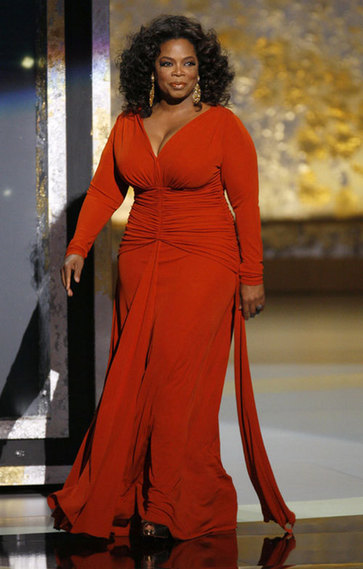 Oprah Winfrey takes the stage to introduce the hosts of the 60th annual Primetime Emmy Awards in Los Angeles September 21, 2008. 