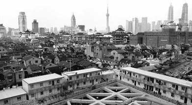 Shanghai's old nongtang (narrow alleyways) have had to make way for new highrises.