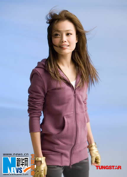 Hong Kong pop diva Joey Yung poses for promos for a sportswear brand, as shown in this picture published on Wednesday, October 8, 2008.