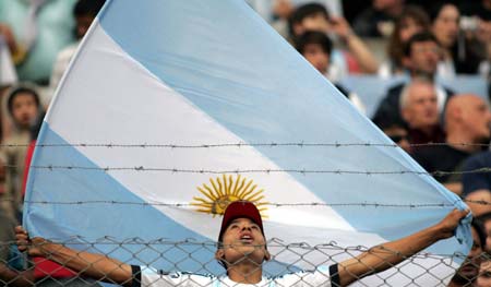 Argentina won 2-1. [Martin Zabala/Xinhua]