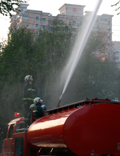 13 fire engines and over 90 fire fighters were mobilized.