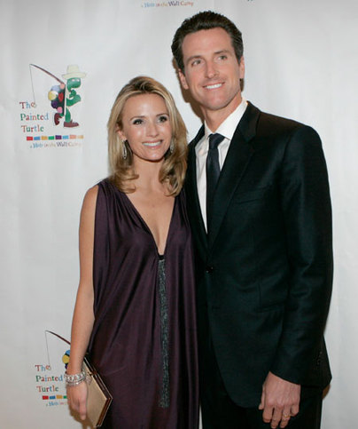 Actress Jennifer Siebel and her husband, San Francisco Mayor Gavin Newsom, arrive for a staged reading of 'The World of Nick Adams,' at Davies Symphony Hall in San Francisco, California October 27, 2008.