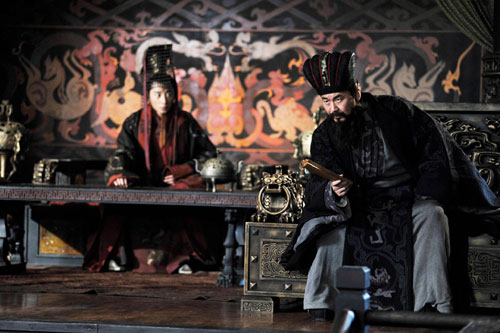A newly-released still from director Gao Xixi's upcoming TV adaptation of the historical novel, 'Romance of the Three Kingdoms.' 